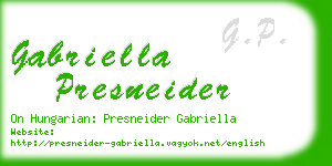 gabriella presneider business card